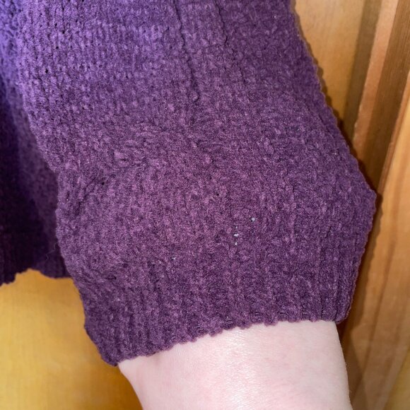NWT Seven7 Chenille Sweater Purple Turtleneck Large - Picture 4 of 6